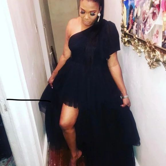 Dresses | Black Tulli Dress Short In The Front And Long Back Available In  Size 1
